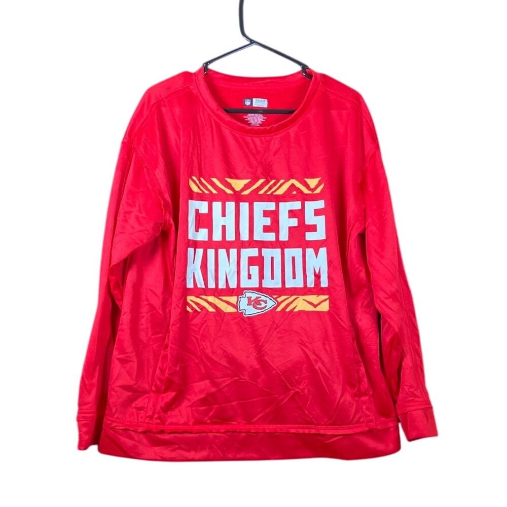 Team Apparel NFL Womens Sweatshirt Red Cheifs Kingdom Pullover Fleece Medium